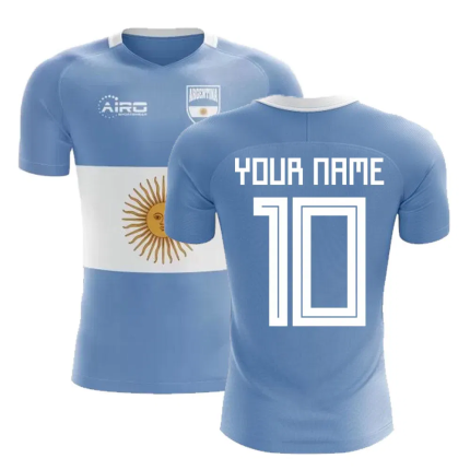2025-2026 Argentina Flag Concept Football Shirt (Your Name) -Kids
